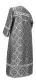 Altar server stikharion - Kazan rayon brocade S3 (black-silver) back, Standard design