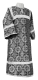 Altar server sticharion - Vologda rayon brocade S3 (black-silver), Standard design