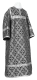 Altar server sticharion - Ostrozh rayon brocade S3 (black-silver), Economy design