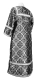 Altar server sticharion - Old-Greek rayon brocade S3 (black-silver) back, Standard design