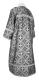 Altar server sticharion - St. George Cross rayon brocade S3 (black-silver) (back), Standard design