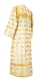 Altar server sticharion - Pokrov rayon brocade S3 (white-gold) (back), Economy design