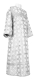 Altar server sticharion - Pokrov rayon brocade S3 (white-silver), Economy design