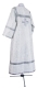 Altar server sticharion - Custodian rayon brocade S3 (white-silver) (back), Economy design