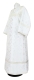 Altar server sticharion - Vasilisa rayon brocade S3 (white-silver), Standard design