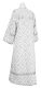 Altar server sticharion - Canon rayon brocade S3 (white-silver) (back), Economy design