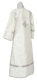 Altar server sticharion - Corinth rayon brocade S3 (white-silver) (back), Standard design