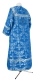 Altar server sticharion - Koursk rayon brocade S4 (blue-silver) back, Economy design