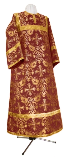 Altar server stikharion - rayon brocade S4 (claret-gold)