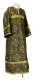 Altar server sticharion - Pochaev rayon brocade S4 (black-gold), Economy design