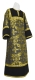 Altar server stikharion - Koursk rayon brocade S4 (black-gold) with velvet inserts, Standard design