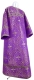Altar server sticharion - Don rayon brocade S4 (violet-silver), Economy design