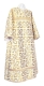 Altar server sticharion - Cappadocia rayon brocade S4 (yellow-gold), Standard design
