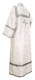 Altar server sticharion - Koursk rayon brocade S4 (white-silver) (back), Economy design
