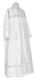 Altar server sticharion - Bouquet rayon brocade S4 (white-silver), Standard design