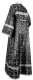 Child sticharion (alb) - Lyubava rayon brocade S3 (black-silver) (back), Standard cross design