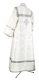 Child sticharion (alb) - Carpathian rayon brocade S4 (white-silver) (back), Economy design