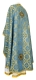Greek Priest vestments - Nicholaev metallic brocade B (blue-gold) back, Standard design