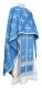 Greek Priest vestments - Eufrosinia metallic brocade B (blue-silver), Standard design