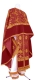 Greek Priest vestment -  Vinograd metallic brocade B (claret-gold) with velvet inserts, Standard design