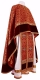 Greek Priest vestment -  Paschal Egg metallic brocade B (claret-gold), with velvet inserts, Standard design