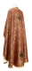 Greek Priest vestment -  Shouya metallic brocade B (claret-gold) back, Economy design