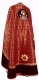 Greek Priest vestment -  Paschal Egg metallic brocade B (claret-gold) back, with velvet inserts, Standard design