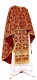 Greek Priest vestment -  Paschal Cross metallic brocade B (claret-gold), Premium design