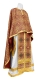 Greek Priest vestment -  Shouya metallic brocade B (claret-gold), Economy design