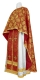 Greek Priest vestment -  Myra Lycea metallic brocade B (claret-gold), Standard design