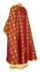 Greek Priest vestments - Lavra metallic brocade B (claret-gold) back, Standard design