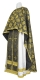 Greek Priest vestment -  Myra Lycea metallic brocade B (black-gold), Standard design