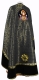 Greek Priest vestment -  Paschal Egg metallic brocade B (black-gold) back, with velvet inserts, Standard design