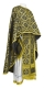Greek Priest vestments - Nicholaev metallic brocade B (black-gold), Standard design