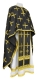 Greek Priest vestments - Eufrosinia metallic brocade B (black-gold), Standard design