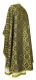 Greek Priest vestments - Nicholaev metallic brocade B (black-gold) back, Standard design