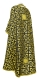Greek Priest vestments - Cappadocia metallic brocade B (black-gold) back, Standard design