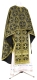 Greek Priest vestment -  Paschal Cross metallic brocade B (black-gold), Premium design