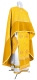 Greek Priest vestment -  Corinth metallic brocade B (yellow-gold) with velvet inserts, Standard design