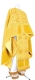 Greek Priest vestment -  Vinograd metallic brocade B (yellow-gold) with velvet inserts, Standard design