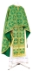 Greek Priest vestment -  Paschal Cross metallic brocade B (green-gold), Premium design