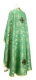 Greek Priest vestment -  Shouya metallic brocade B (green-gold) back, Economy design