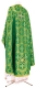 Greek Priest vestment -  Paschal Cross metallic brocade B (green-gold) back, Premium design
