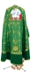 Greek Priest vestment -  Vinograd metallic brocade B (green-gold) back, with velvet inserts, Standard design