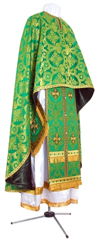 Greek Priest vestment -  metallic brocade B (green-gold)