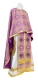 Greek Priest vestment -  Shouya metallic brocade B (violet-gold) with velvet inserts, Economy design