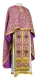 Greek Priest vestments - Vasilia metallic brocade B (violet-gold), Economy design