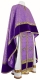 Greek Priest vestment -  Paschal Egg metallic brocade B (violet-gold), with velvet inserts, Standard design