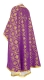 Greek Priest vestments - Lavra metallic brocade B (violet-gold) back, Standard design