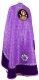Greek Priest vestment -  Paschal Egg metallic brocade B (violet-silver) back, with velvet inserts, Standard design
